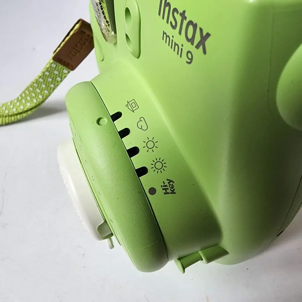 Fujifilm Instax Mini 9 Green Instant Film Camera With Strap Mechanically Tested
